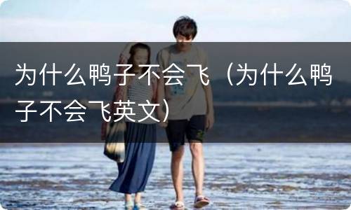 为什么鸭子不会飞（为什么鸭子不会飞英文）