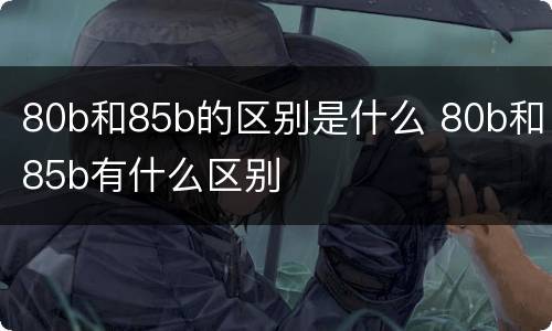 80b和85b的区别是什么 80b和85b有什么区别