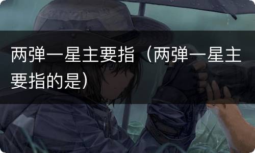 两弹一星主要指（两弹一星主要指的是）