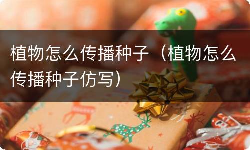 植物怎么传播种子（植物怎么传播种子仿写）