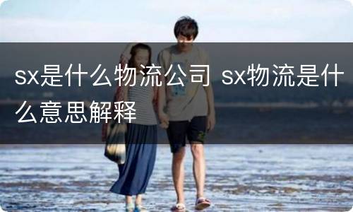 sx是什么物流公司 sx物流是什么意思解释