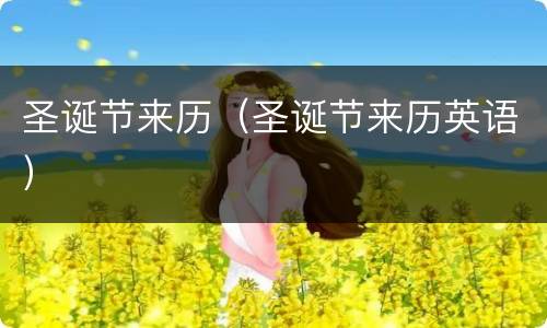 圣诞节来历（圣诞节来历英语）
