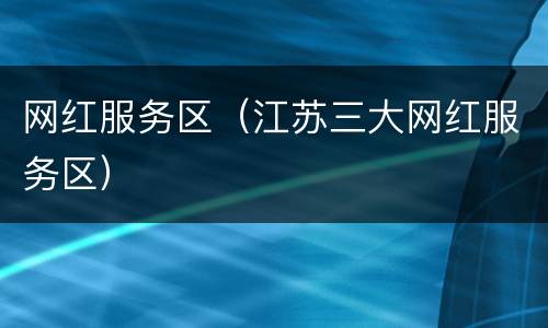 网红服务区（江苏三大网红服务区）