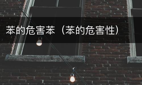 苯的危害苯（苯的危害性）