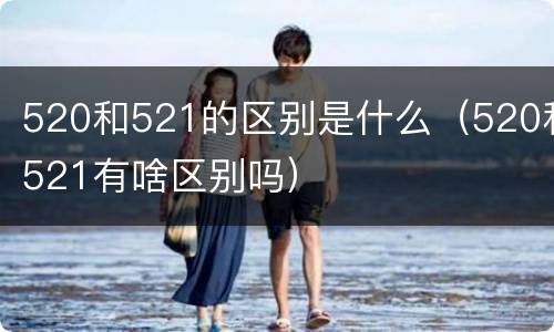 520和521的区别是什么（520和521有啥区别吗）
