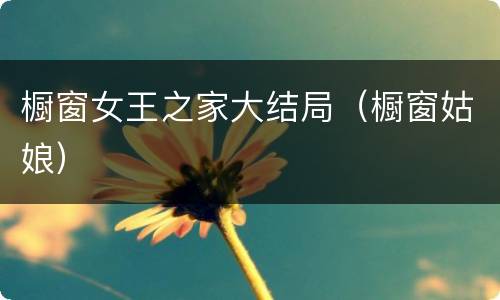 橱窗女王之家大结局（橱窗姑娘）