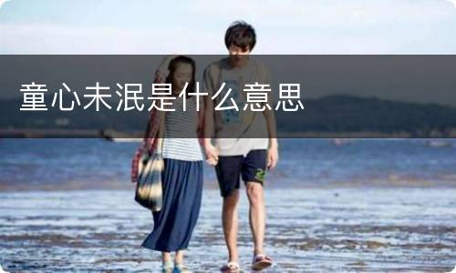 童心未泯是什么意思