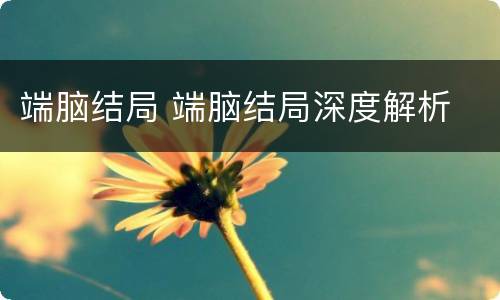 端脑结局 端脑结局深度解析