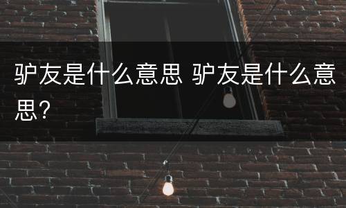 驴友是什么意思 驴友是什么意思?