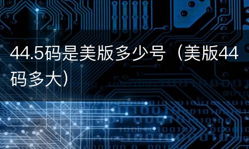44.5码是美版多少号（美版44码多大）