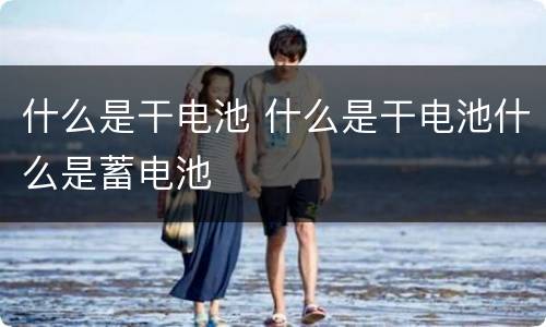 什么是干电池 什么是干电池什么是蓄电池