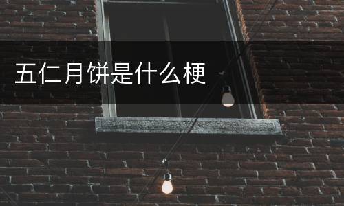 五仁月饼是什么梗