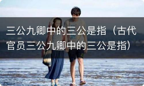 三公九卿中的三公是指（古代官员三公九卿中的三公是指）
