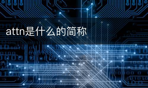 attn是什么的简称