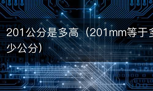 201公分是多高（201mm等于多少公分）