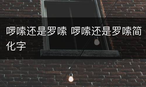 啰嗦还是罗嗦 啰嗦还是罗嗦简化字