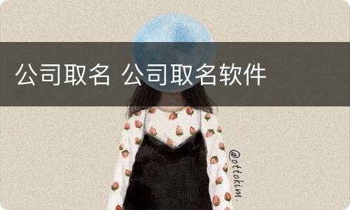 公司取名 公司取名软件