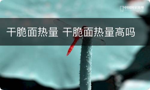 干脆面热量 干脆面热量高吗