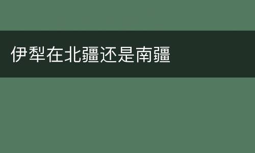 伊犁在北疆还是南疆