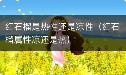 红石榴是热性还是凉性（红石榴属性凉还是热）