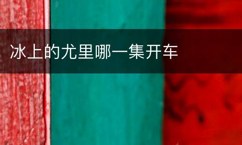 冰上的尤里哪一集开车