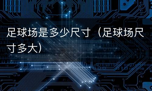 足球场是多少尺寸（足球场尺寸多大）