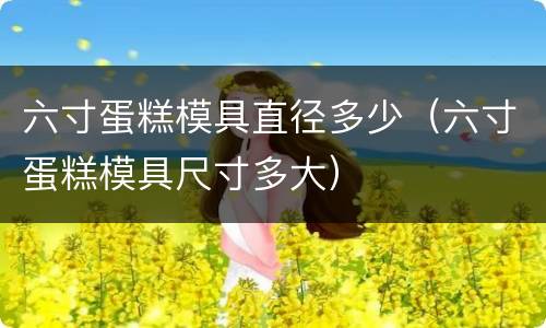 六寸蛋糕模具直径多少（六寸蛋糕模具尺寸多大）