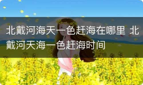 北戴河海天一色赶海在哪里 北戴河天海一色赶海时间