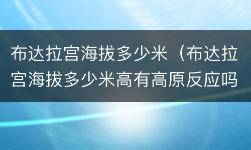 布达拉宫海拔多少米（布达拉宫海拔多少米高有高原反应吗）