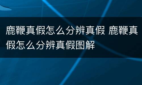 鹿鞭真假怎么分辨真假 鹿鞭真假怎么分辨真假图解