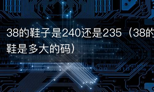 38的鞋子是240还是235（38的鞋是多大的码）