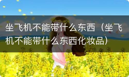 坐飞机不能带什么东西（坐飞机不能带什么东西化妆品）
