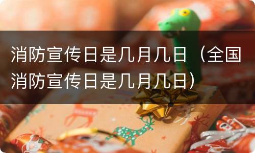 消防宣传日是几月几日（全国消防宣传日是几月几日）