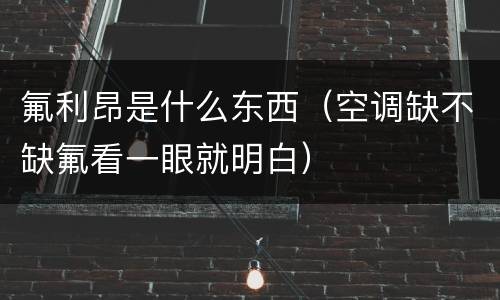 氟利昂是什么东西（空调缺不缺氟看一眼就明白）