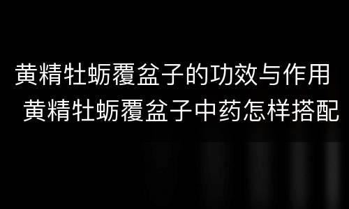 黄精牡蛎覆盆子的功效与作用 黄精牡蛎覆盆子中药怎样搭配