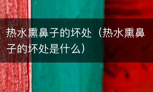 热水熏鼻子的坏处（热水熏鼻子的坏处是什么）