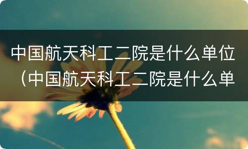 中国航天科工二院是什么单位（中国航天科工二院是什么单位类型）