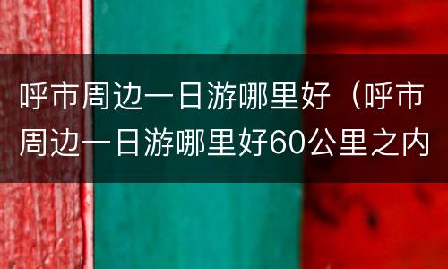 呼市周边一日游哪里好（呼市周边一日游哪里好60公里之内）