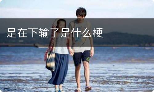 是在下输了是什么梗