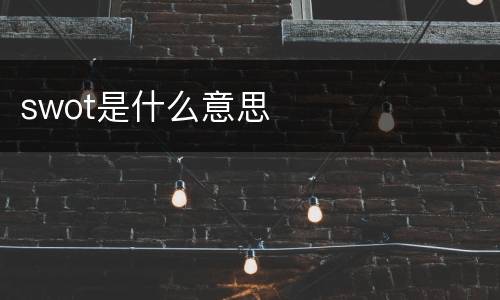 swot是什么意思