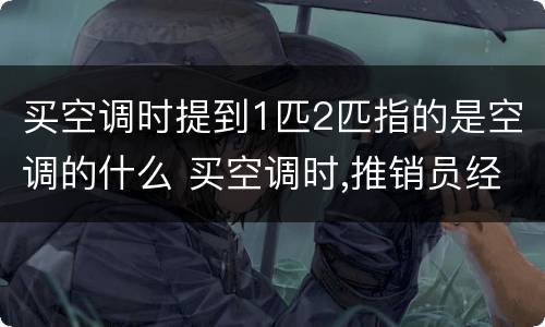 买空调时提到1匹2匹指的是空调的什么 买空调时,推销员经常提到的1匹,2匹指的是什么