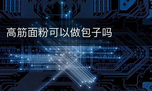 高筋面粉可以做包子吗