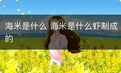 海米是什么 海米是什么虾制成的