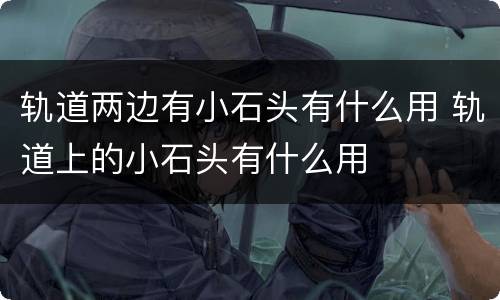 轨道两边有小石头有什么用 轨道上的小石头有什么用