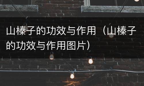 山榛子的功效与作用（山榛子的功效与作用图片）