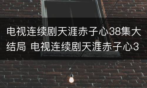 电视连续剧天涯赤子心38集大结局 电视连续剧天涯赤子心37集