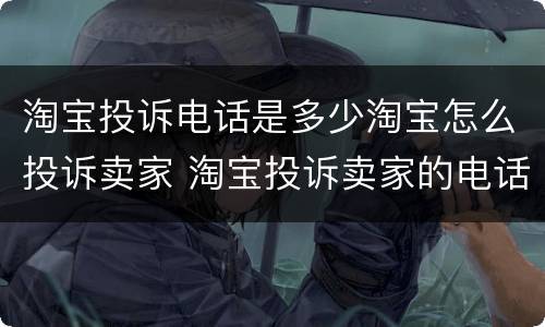 淘宝投诉电话是多少淘宝怎么投诉卖家 淘宝投诉卖家的电话和方法