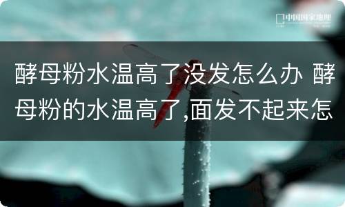 酵母粉水温高了没发怎么办 酵母粉的水温高了,面发不起来怎么办