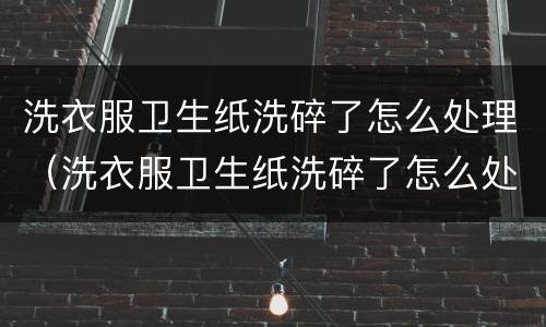 洗衣服卫生纸洗碎了怎么处理（洗衣服卫生纸洗碎了怎么处理干净）