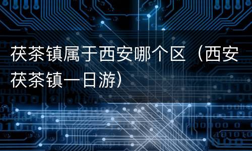 茯茶镇属于西安哪个区（西安茯茶镇一日游）